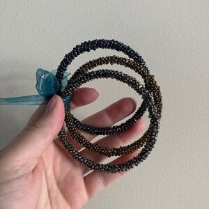 𝅺BEADED bangle bracelets